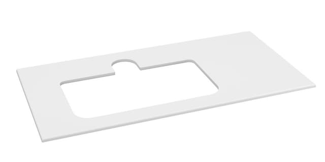 BRAHEA Rockstone blat z otworem 101x51,5cm (80+20cm), lewa, biały mat