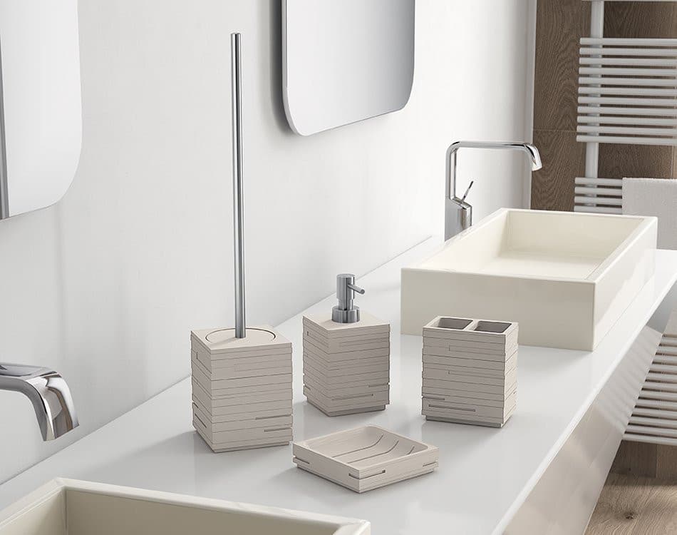 QUADROTTO kubek na szczoteczki do zębów, do postawienia, tortora