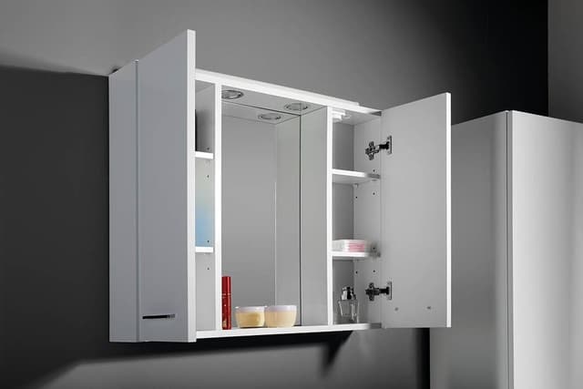 Szafka łazienkowa ZOJA/KERAMIA FRESH z lustrem i oświetleniem LED, 70x60x14cm