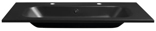 SIDRA umywalka kompozytowa 101x46cm, 2 otwory na baterie, czarny mat