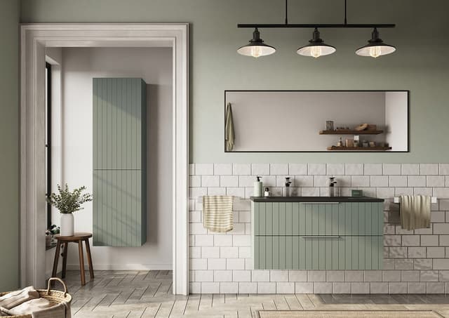 SIDRA umywalka kompozytowa 101x46cm, 2 otwory na baterie, czarny mat