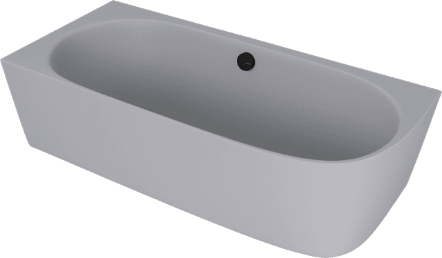SUSSI L wanna przyścienna, narożna, kompozyt, 160x70x50cm, szary mat