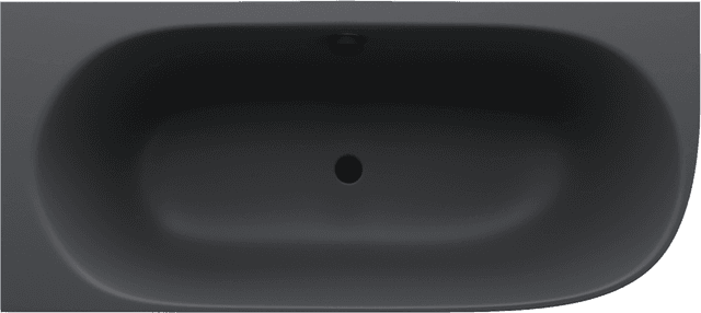 SUSSI L wanna przyścienna, narożna, kompozyt, 160x70x50cm, antracyt mat