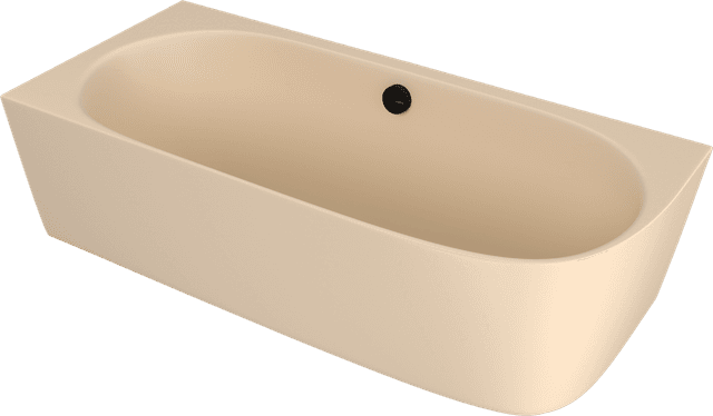 SUSSI L wanna przyścienna, narożna, kompozyt, 160x70x50cm, beż mat