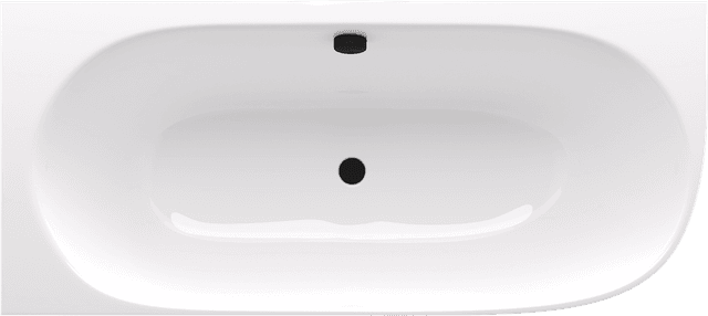 SUSSI L wanna przyścienna, narożna, kompozyt, 160x70x50cm, biały/beż mat