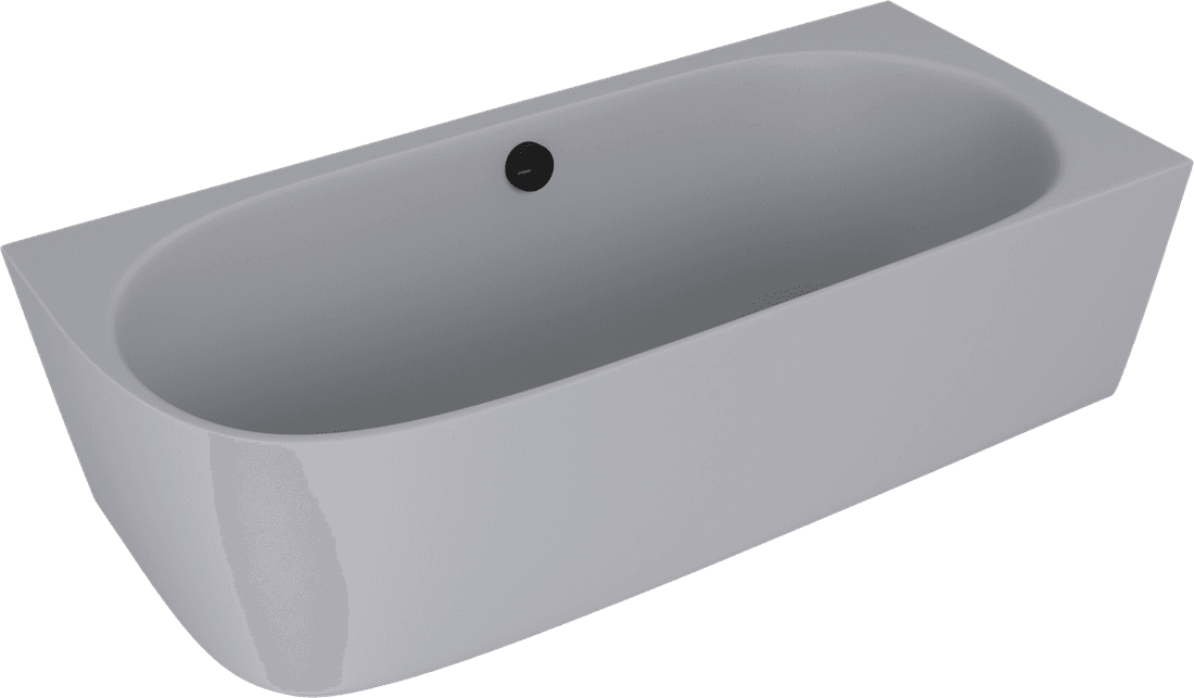 SUSSI R wanna przyścienna, narożna, kompozyt, 160x70x50cm, szary mat
