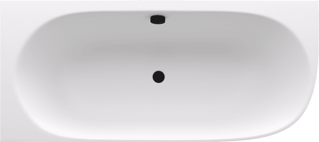 SUSSI L wanna przyścienna, narożna, kompozyt, 160x70x49,5cm, biały mat