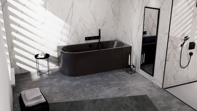 VIVA R MONOLITH wanna wolnostojąca przyścienna 170x75x60cm, szary