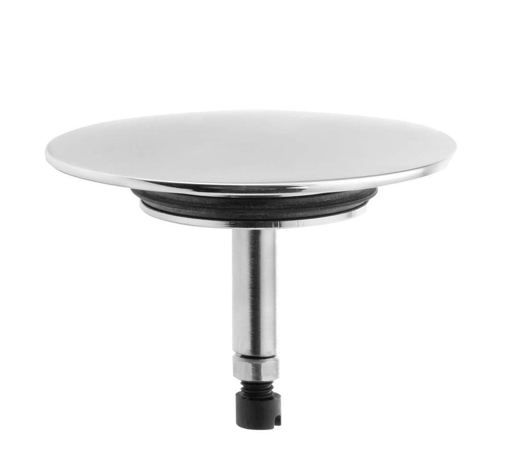 Zapasowy korek mosiężny do zestawów przelewowo-odpływowych, 72mm, chrom