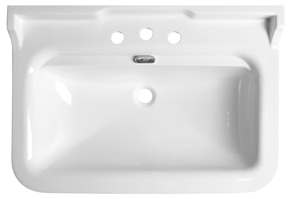 WALDORF umywalka ceramiczna 80x55cm, z 3 otworami na baterię, biały
