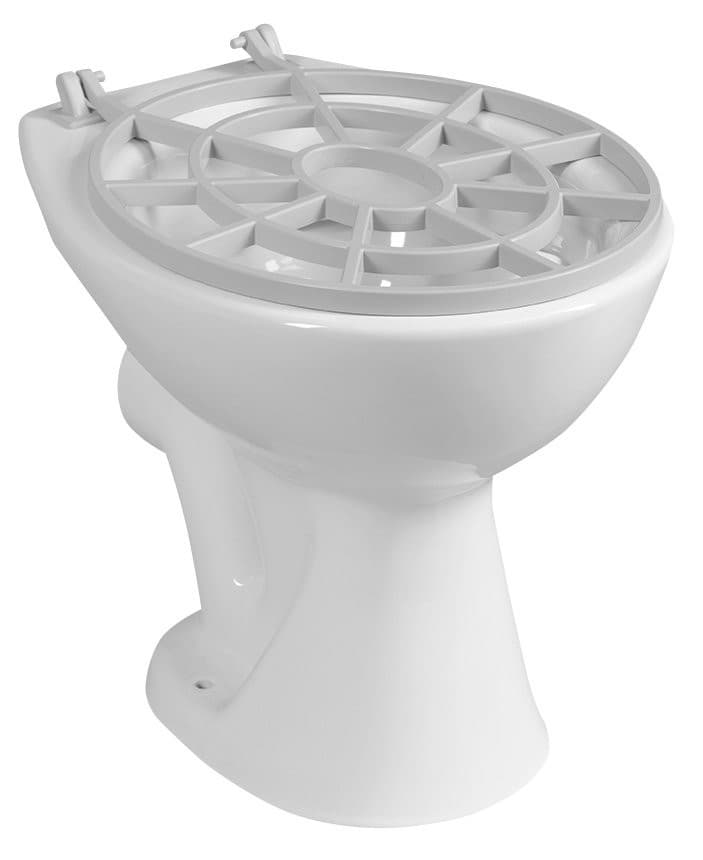 Komora gospodarcza stojąca z rusztem 36x47cm, tylny odpływ, biały