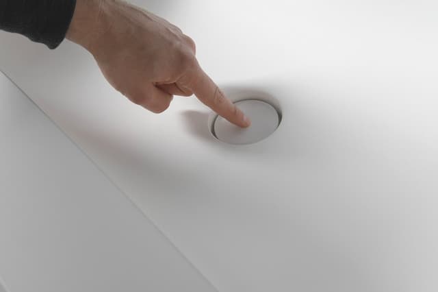 EMICO umywalka podwójna, 140x50 cm, wersja L, Rockstone biały mat