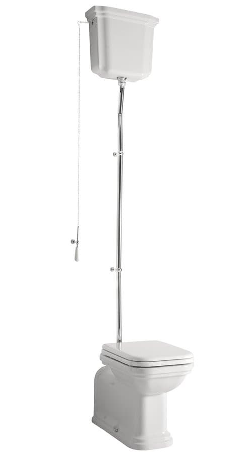 WALDORF misa WC ze zbiornikiem, odpływ poziomy/pionowy, biały-chrom