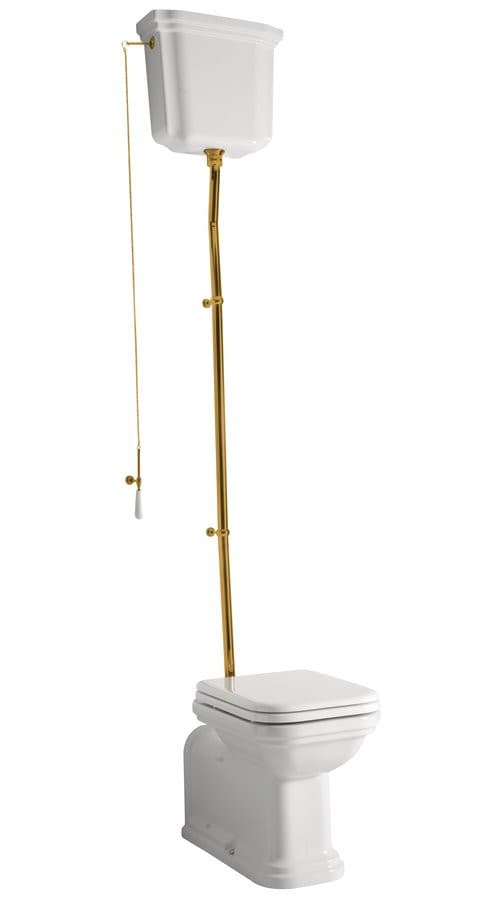 WALDORF misa WC ze zbiornikiem, odpływ poziomy/pionowy, biały-brązowy