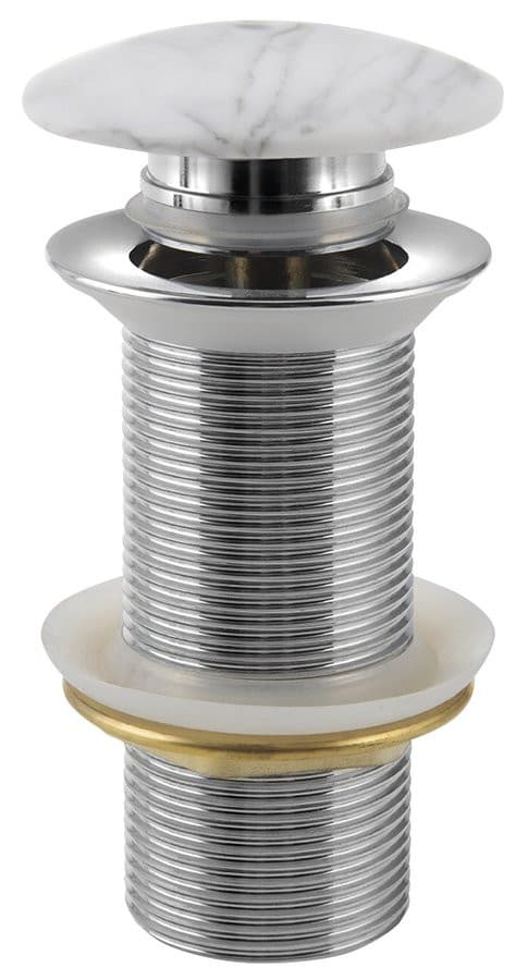 BLOK korek umywalkowy 5/4', klik-klak, grzybek biała carrara mat trawertyn