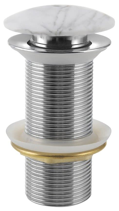 BLOK korek umywalkowy 5/4', klik-klak, grzybek biała carrara mat trawertyn