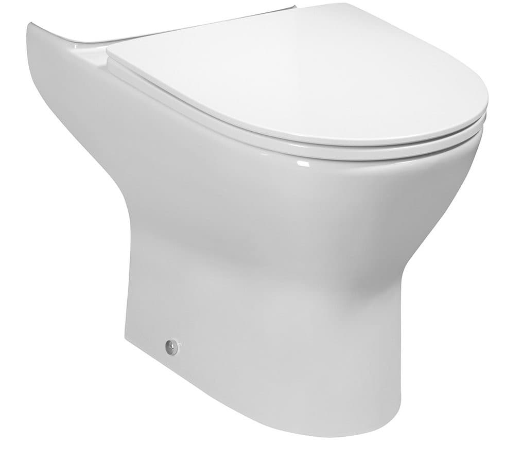 DARIO RIMLESS misa do kompaktu WC, odpływ poziomy/pionowy, biały