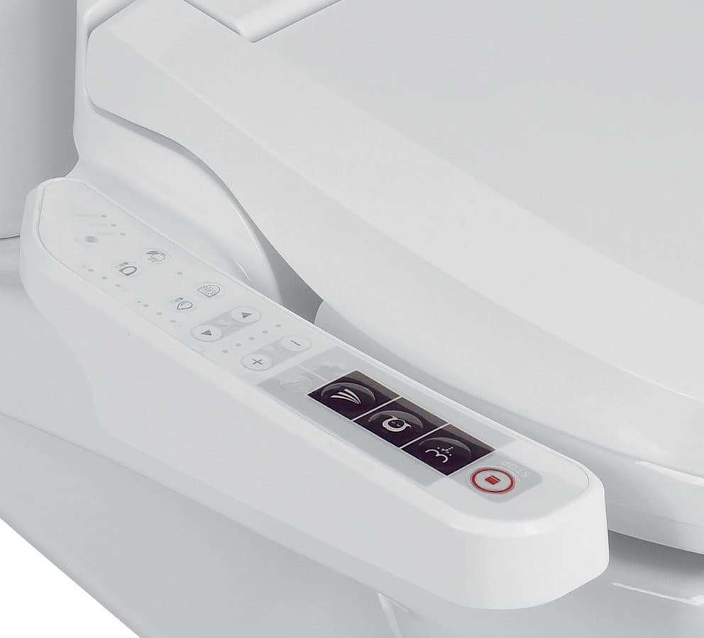 HANDICAP WC kombi deska podnoszona z elektronicznym bidetem BLOOMING EKO PLUS, Rimless, odpływ poziomy, biały