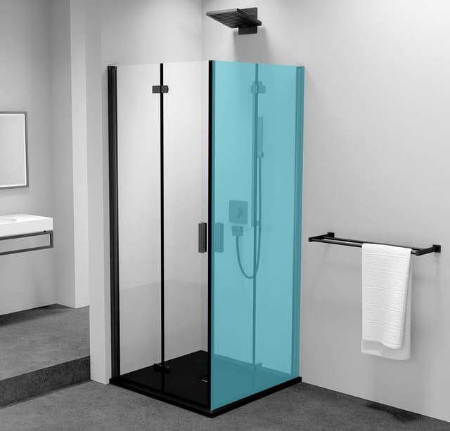 ZOOM BLACK drzwi do wnęki skrzydłowe 900 mm, lewe, szkło czyste