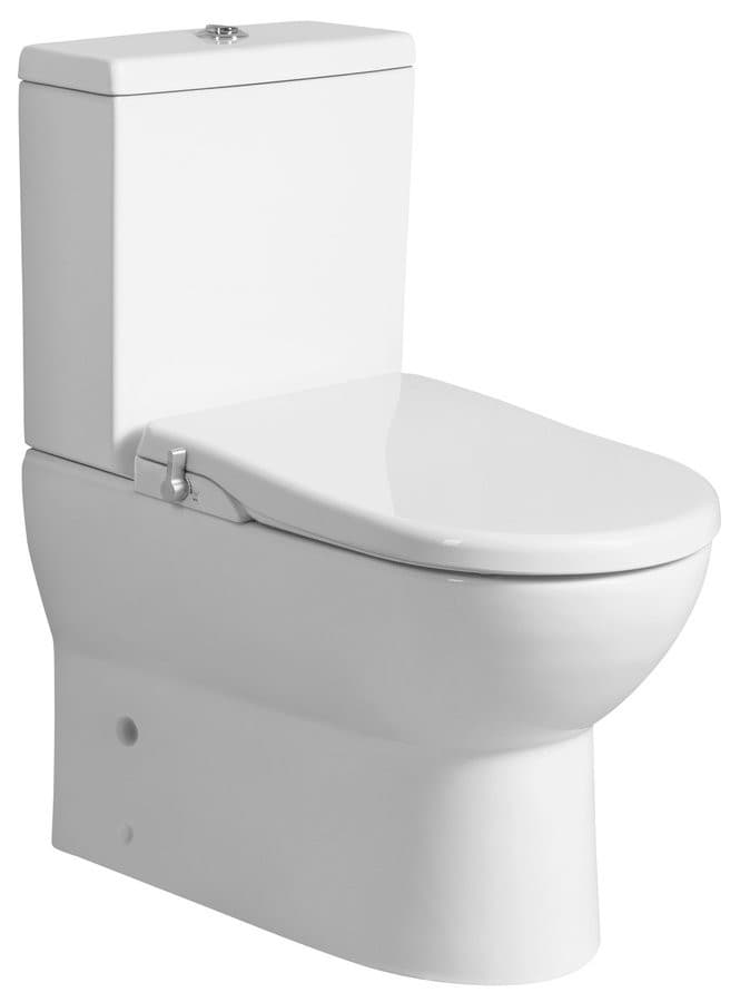 JALTA WC kombi z deską bidetową Clean Star, Rimless, odpływ pionowy/poziomy, biały