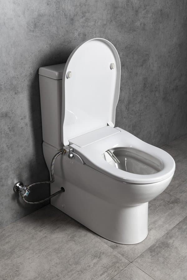 JALTA WC kombi z deską bidetową Clean Star, Rimless, odpływ pionowy/poziomy, biały
