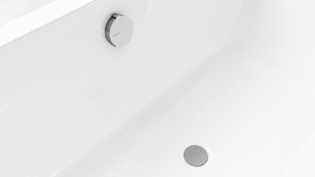 Zestaw odpływowy z napełnianiem, długość 800mm, korek automatyczny 72mm, chrom