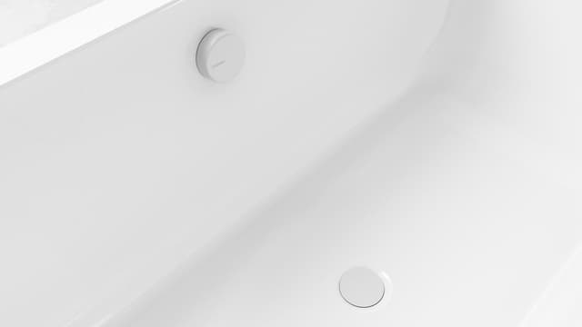 Zestaw odpływowy z korkiem automatyczny, długość 1200mm, korek 72mm, biały