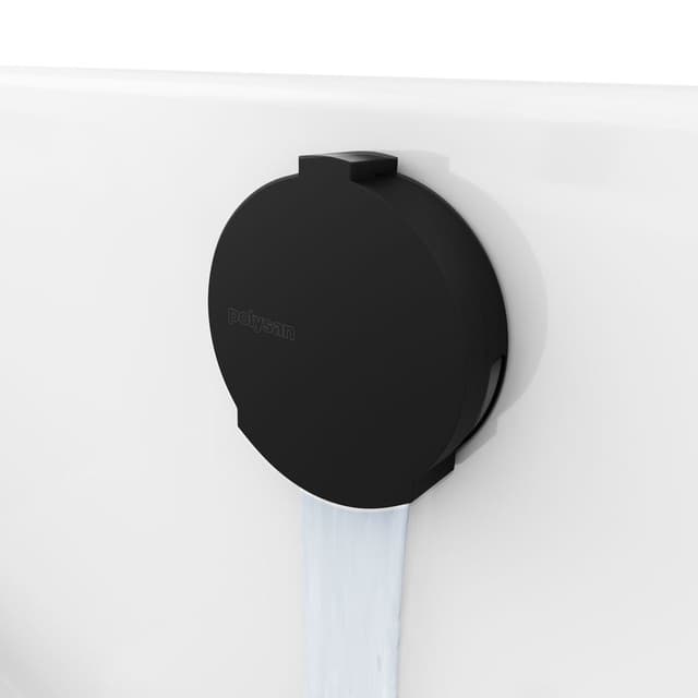 Zestaw odpływowy z napełnianiem, dł. 1200mm, korek automatyczny 72mm, czarny mat