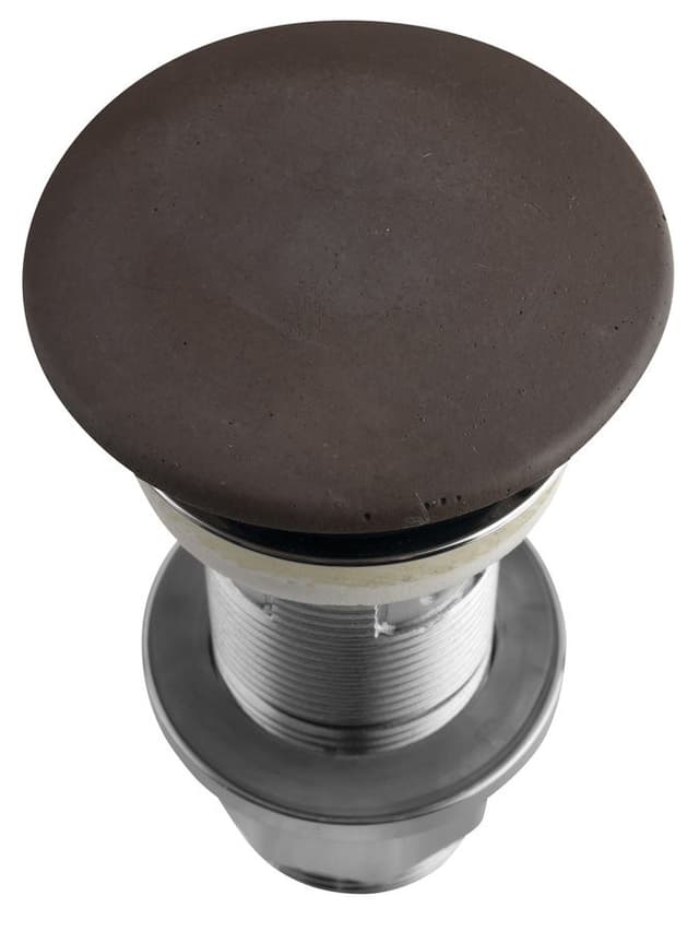 Korek umywalkowy 5/4', klik-klak, betonowy grzybek, 10-80mm, ciemny brąz