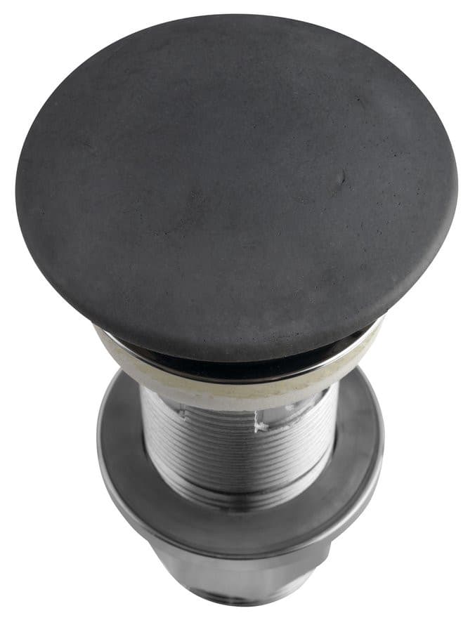 Korek umywalkowy 5/4', klik-klak, betonowy grzybek, 10-80mm, antracyt