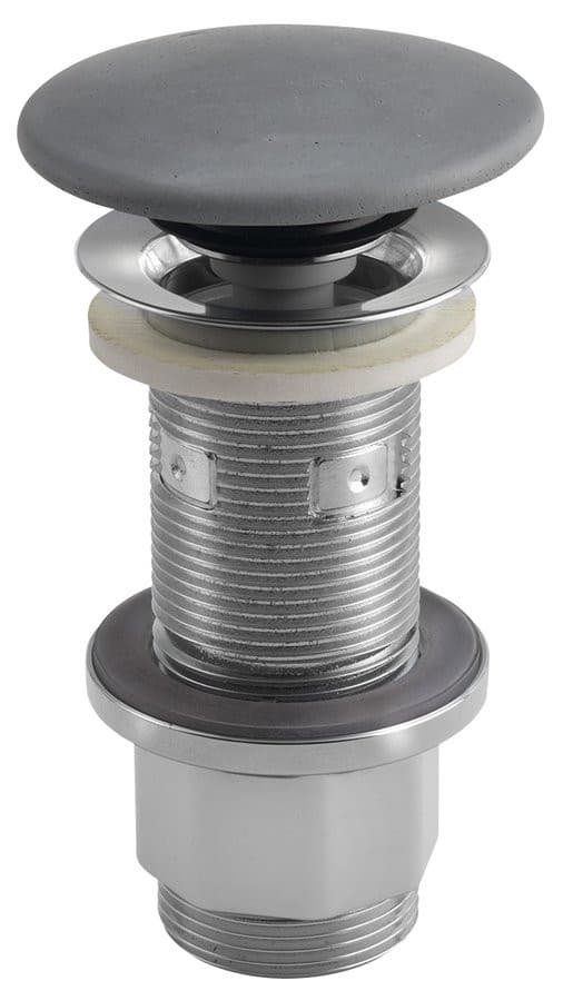 Korek umywalkowy 5/4', klik-klak, betonowy grzybek, 10-80mm, szary