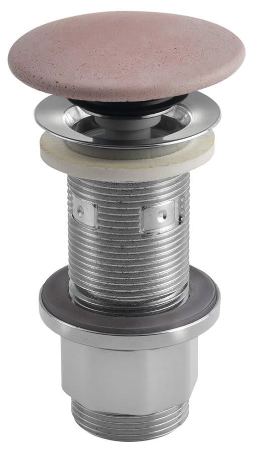 Korek umywalkowy 5/4', klik-klak, betonowy grzybek, 10-80mm, różowy