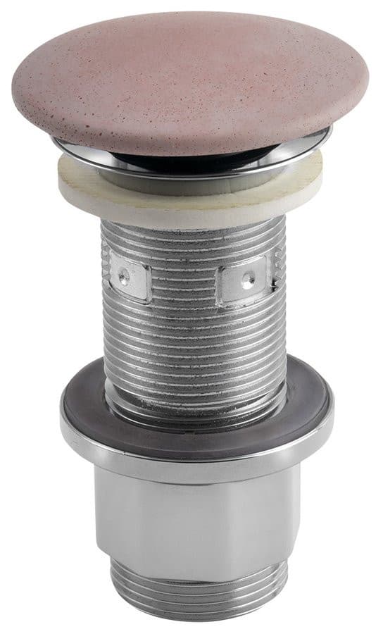 Korek umywalkowy 5/4', klik-klak, betonowy grzybek, 10-80mm, różowy