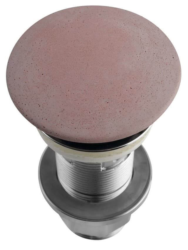 Korek umywalkowy 5/4', klik-klak, betonowy grzybek, 10-80mm, różowy