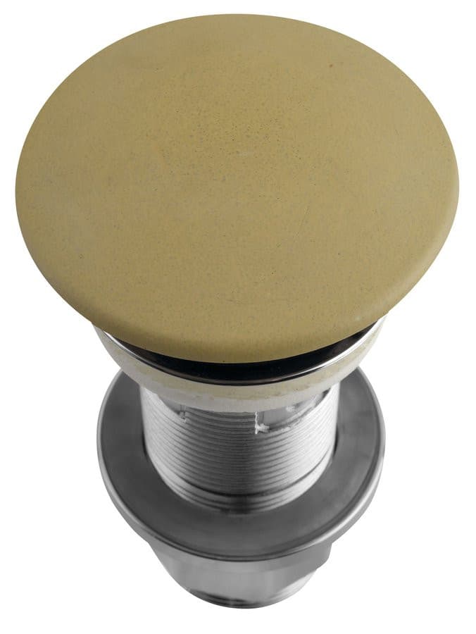 Korek umywalkowy 5/4', klik-klak, betonowy grzybek, 10-80mm, żółty