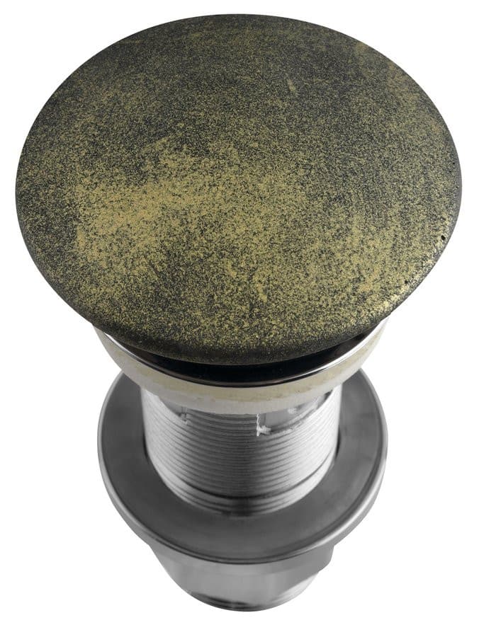 Korek umywalkowy 5/4', klik-klak, betonowy grzybek, 10-80mm, złoto