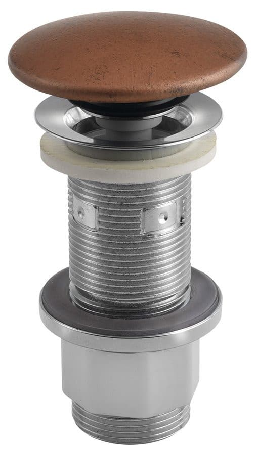 Korek umywalkowy 5/4', klik-klak, betonowy grzybek, 10-80mm, miedź