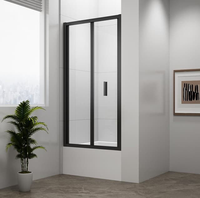 DEEP BLACK drzwi prysznicowe składane 1000x1650mm, szkło czyste