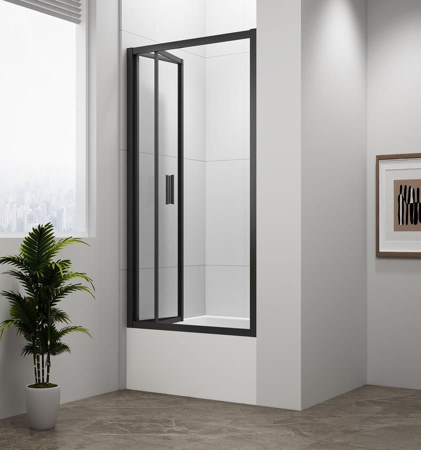 DEEP BLACK drzwi prysznicowe składane 1000x1650mm, szkło czyste