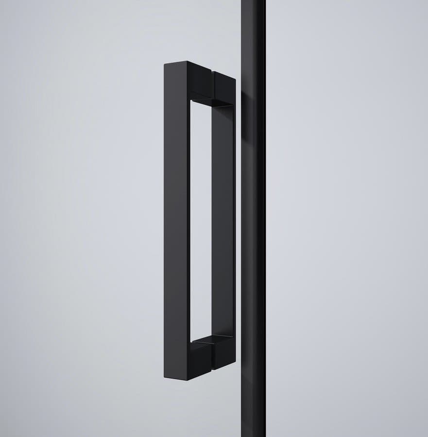 DRAGON BLACK przesuwne drzwi prysznicowe, wejście z rogu, 800mm, szkło czyste