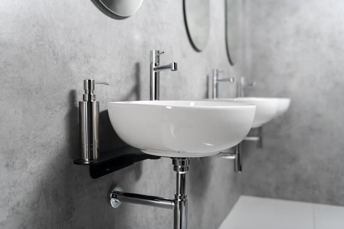 TETRIS umywalka i wspornik z otworem na baterię po prawej stronie, czarny mat