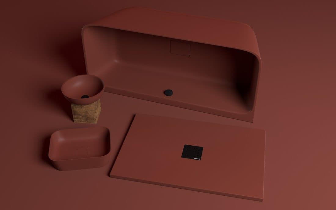 SKYLLA wanna wolnostojąca przyścienna 169x75x60cm, kompozyt, brązowy mat