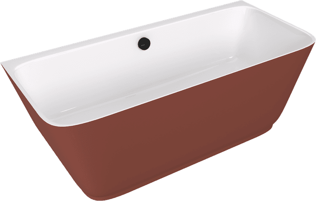 SKYLLA wanna wolnostojąca przyścienna 169x75x60cm, kompozyt, biały/ brązowy mat