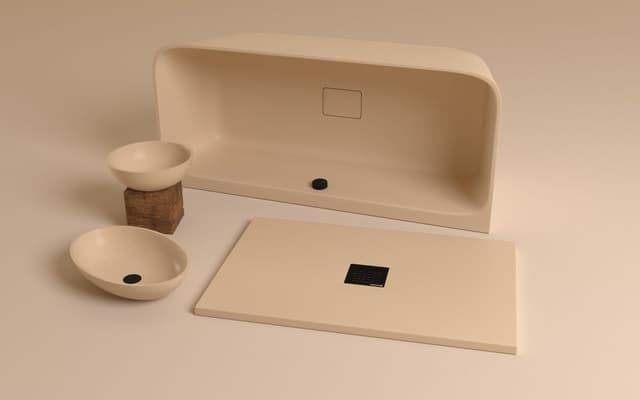 SKYLLA wanna wolnostojąca przyścienna 169x75x60cm, kompozyt, beż mat