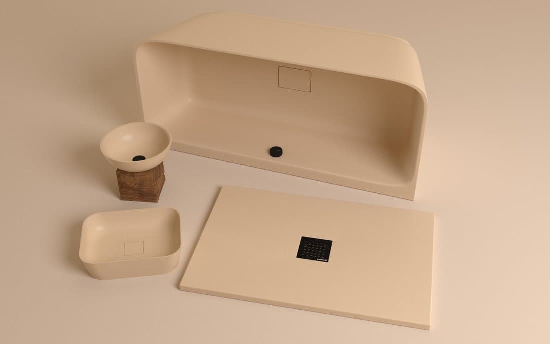 SKYLLA wanna wolnostojąca przyścienna 169x75x60cm, kompozyt, beż mat