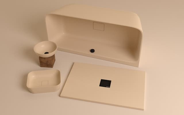 SKYLLA wanna wolnostojąca przyścienna 169x75x60cm, kompozyt, beż mat