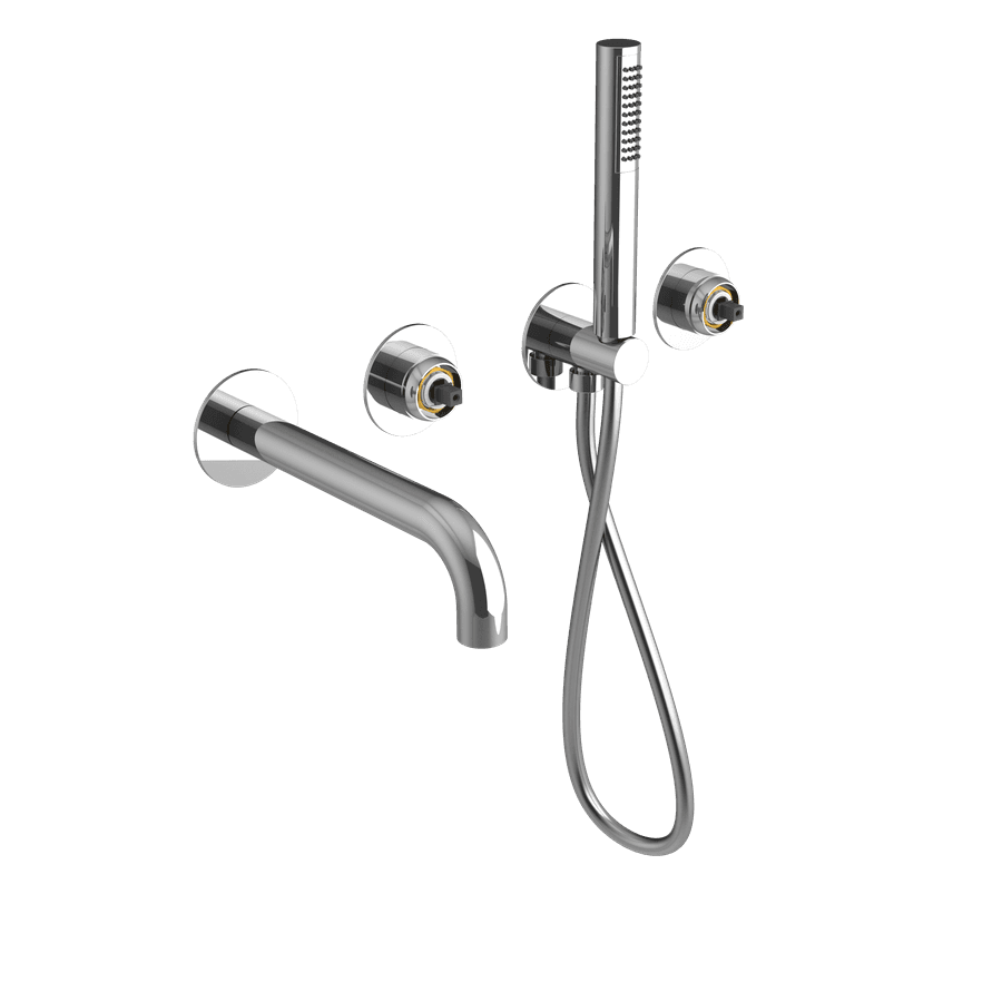 ULTRAMIX korpus baterii wannowej podtynkowej z wylewką i główką prysznicową, 2 wyjścia, chrom