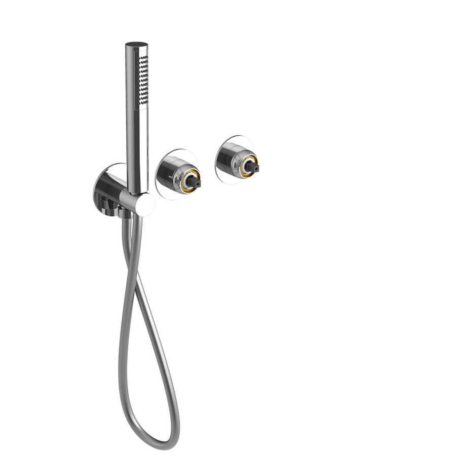 ULTRAMIX korpus podtynkowej baterii prysznicowej z główką prysznicową, 2 wyjścia, chrom