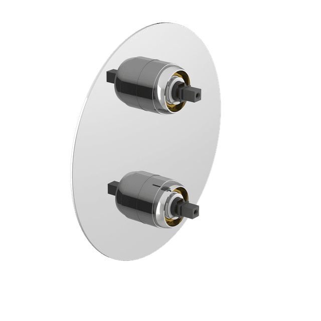ULTRAMIX korpus do baterii prysznicowej podtynkowej, 2 wyjścia, obrotowy przełącznik, chrom