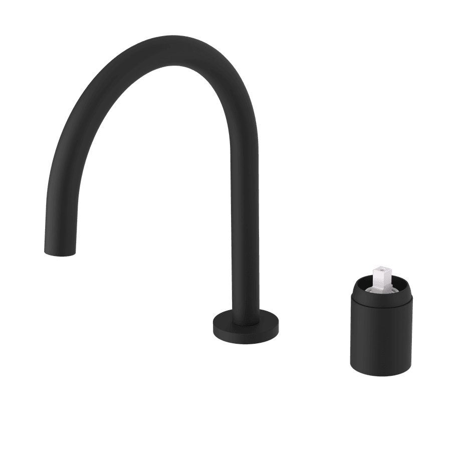 ULTRAMIX korpus do 2-elementowej baterie umywalkowej bez odpływu, czarny mat